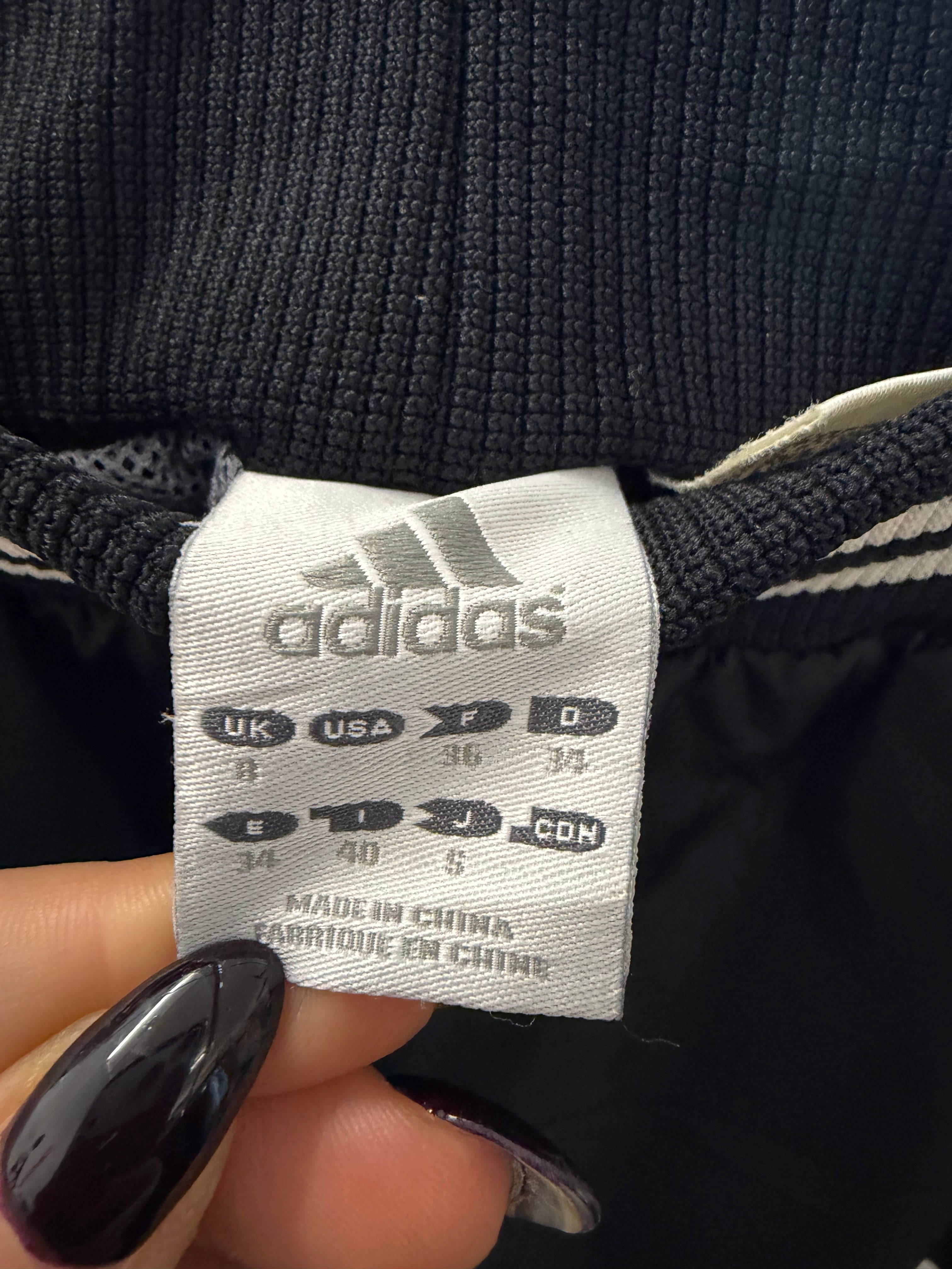 Black & White Adidas Trackpants - S