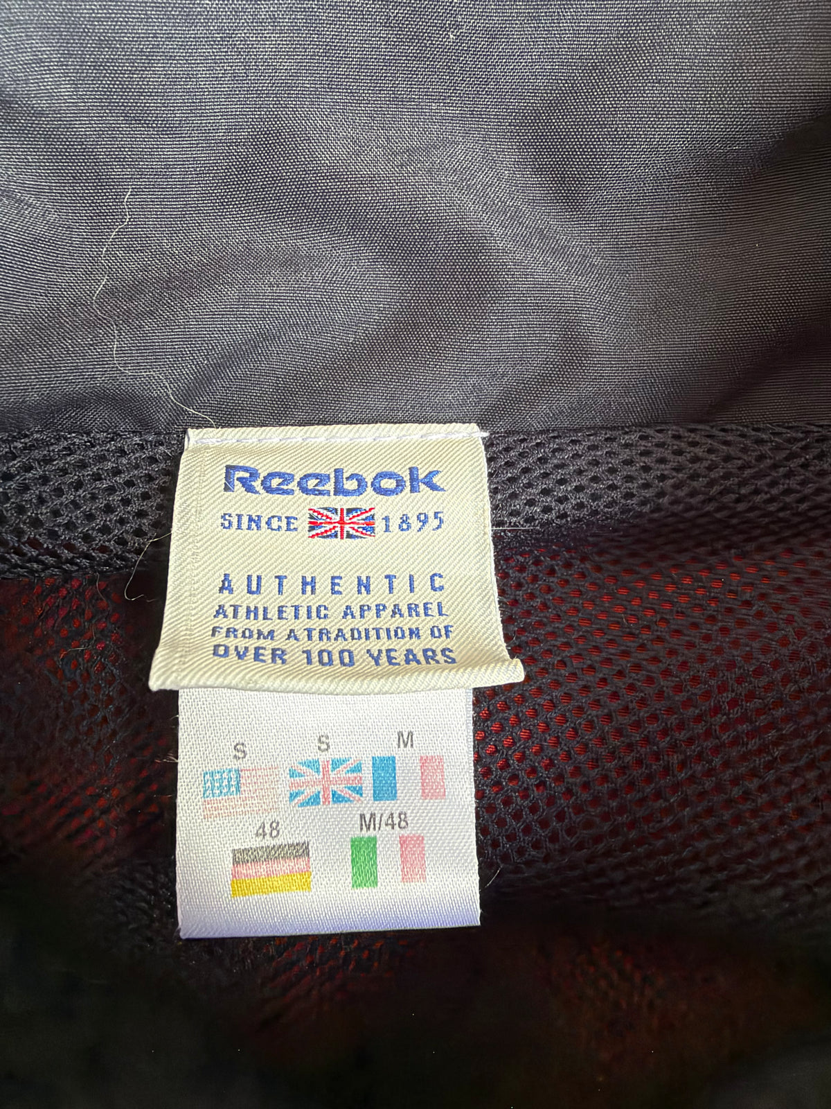 Maroon + Navy Reebok Spray Jacket - S