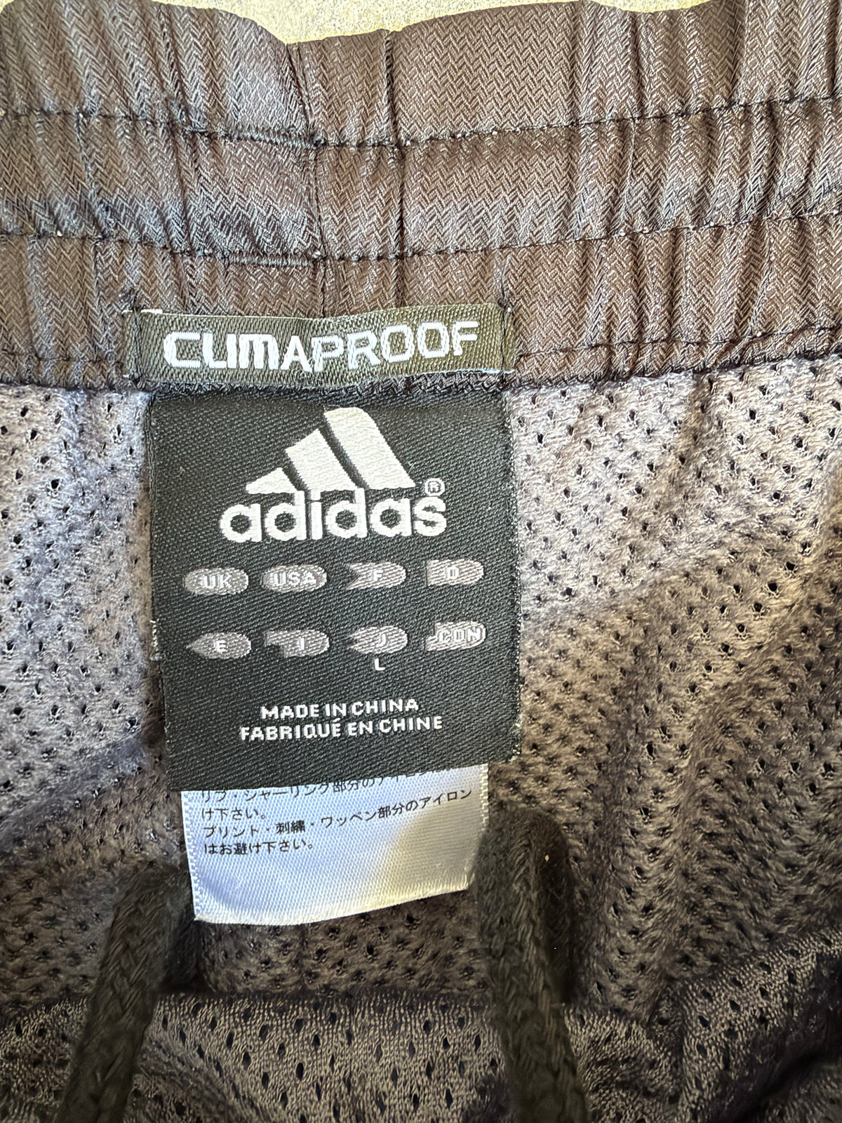 Charcoal Adidas Striped Trackpants - S