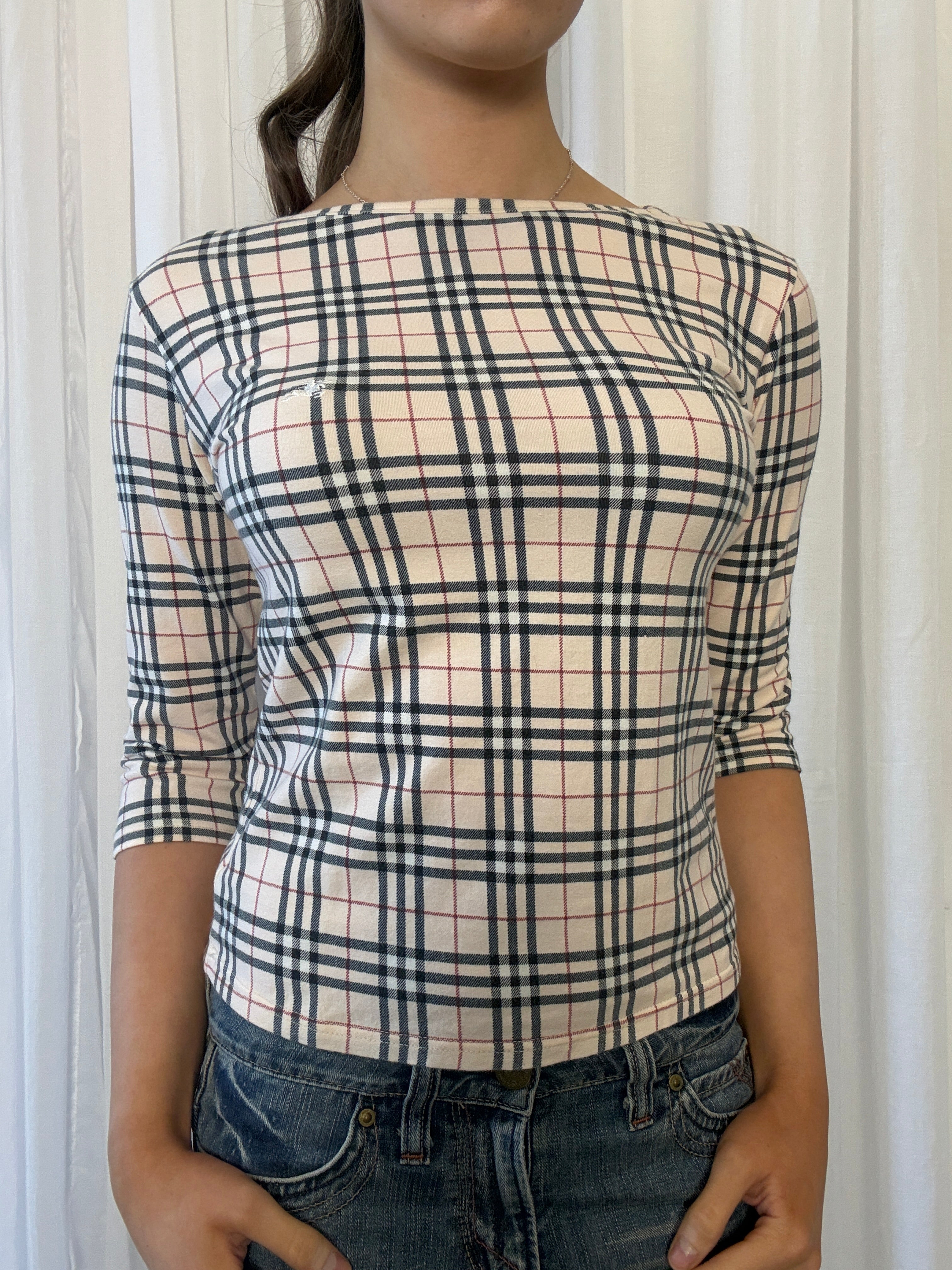 Burberry 3/4 Sleeve Top - S