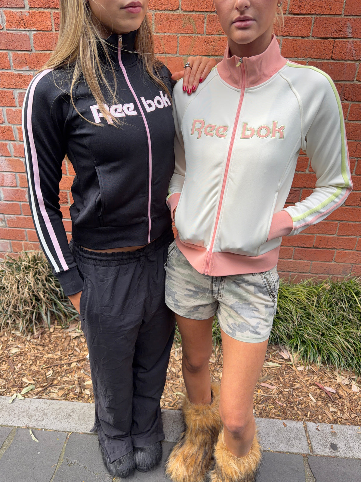 Black Reebok Spellout Track Jacket