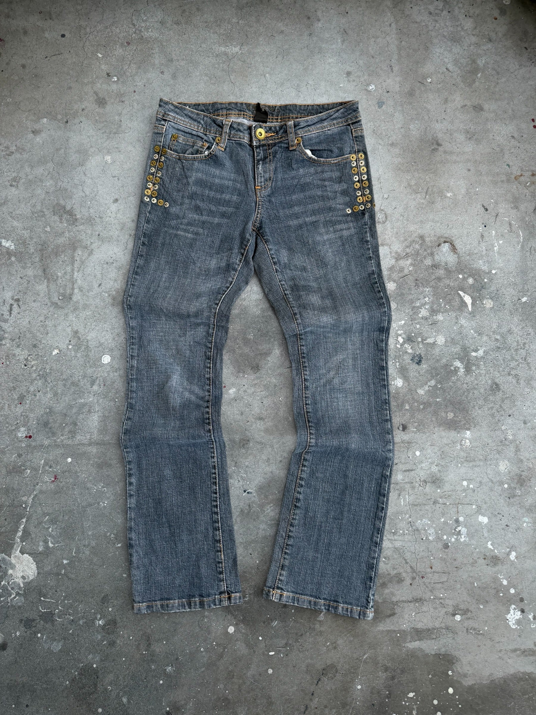 Studded Low Rise Jeans - 7