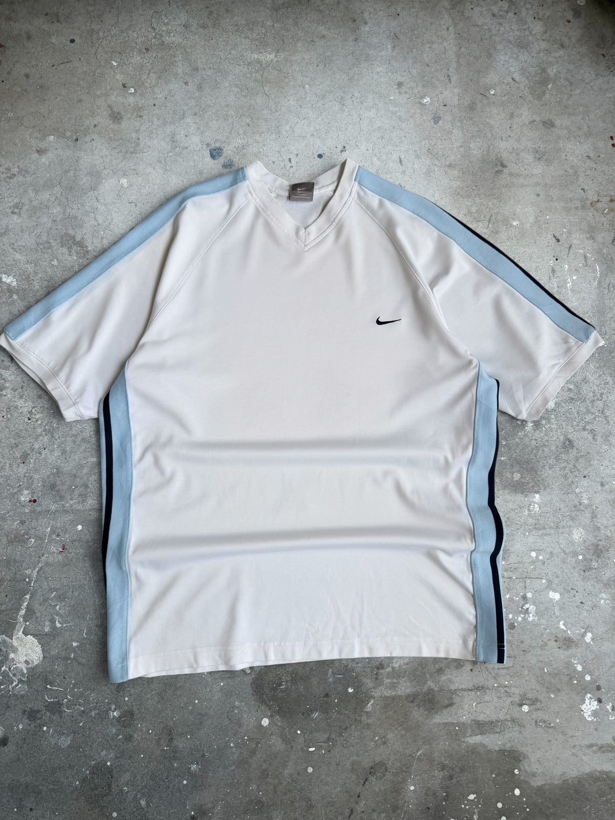 White + Blue Nike Jersey - L