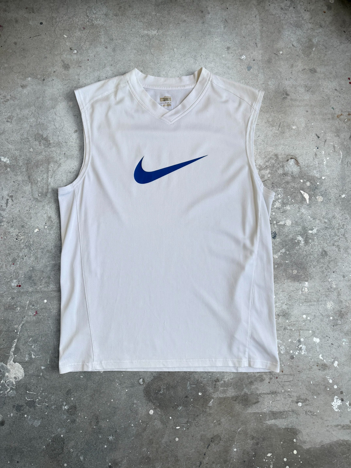White Nike Swoosh Singlet - XL