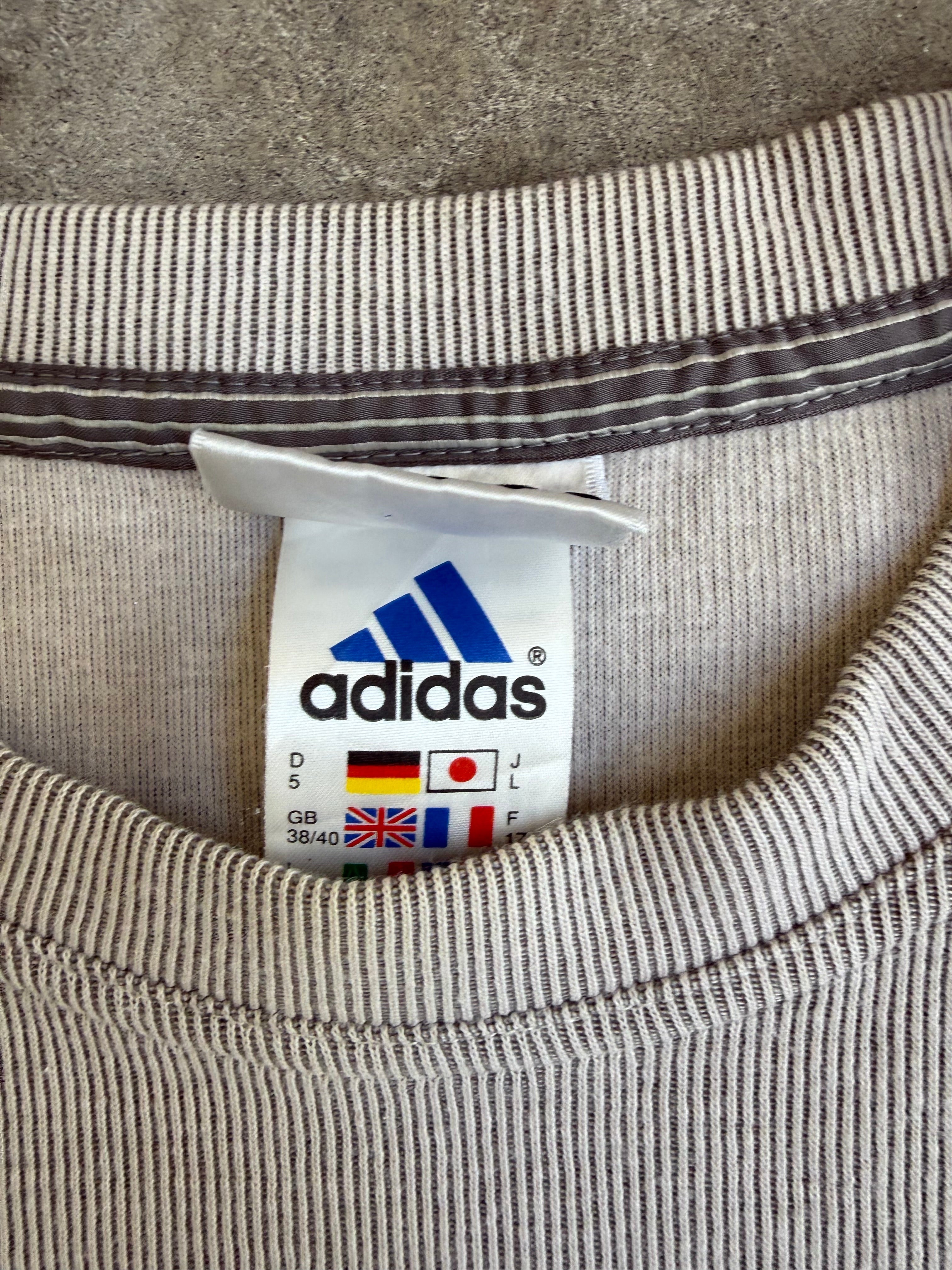 Cream Adidas Textured Jumper - L