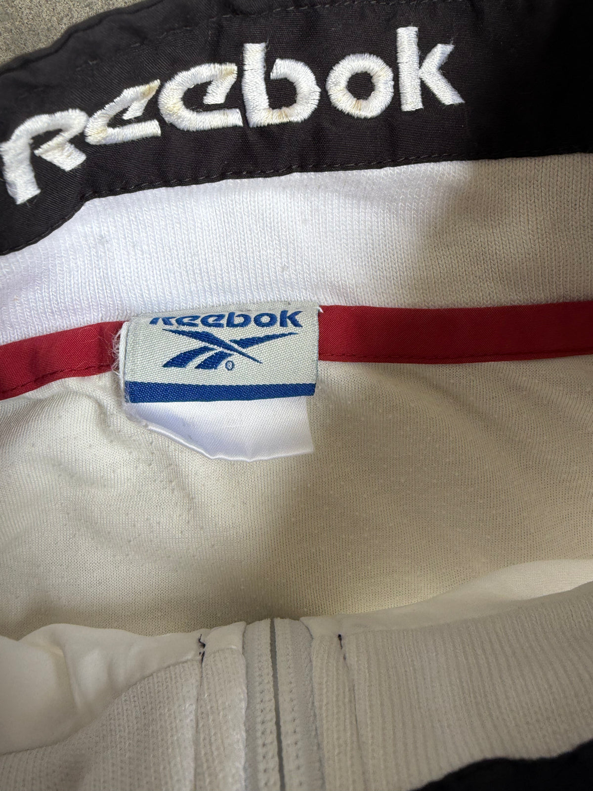 White + Black Reebok Spray Jacket - L