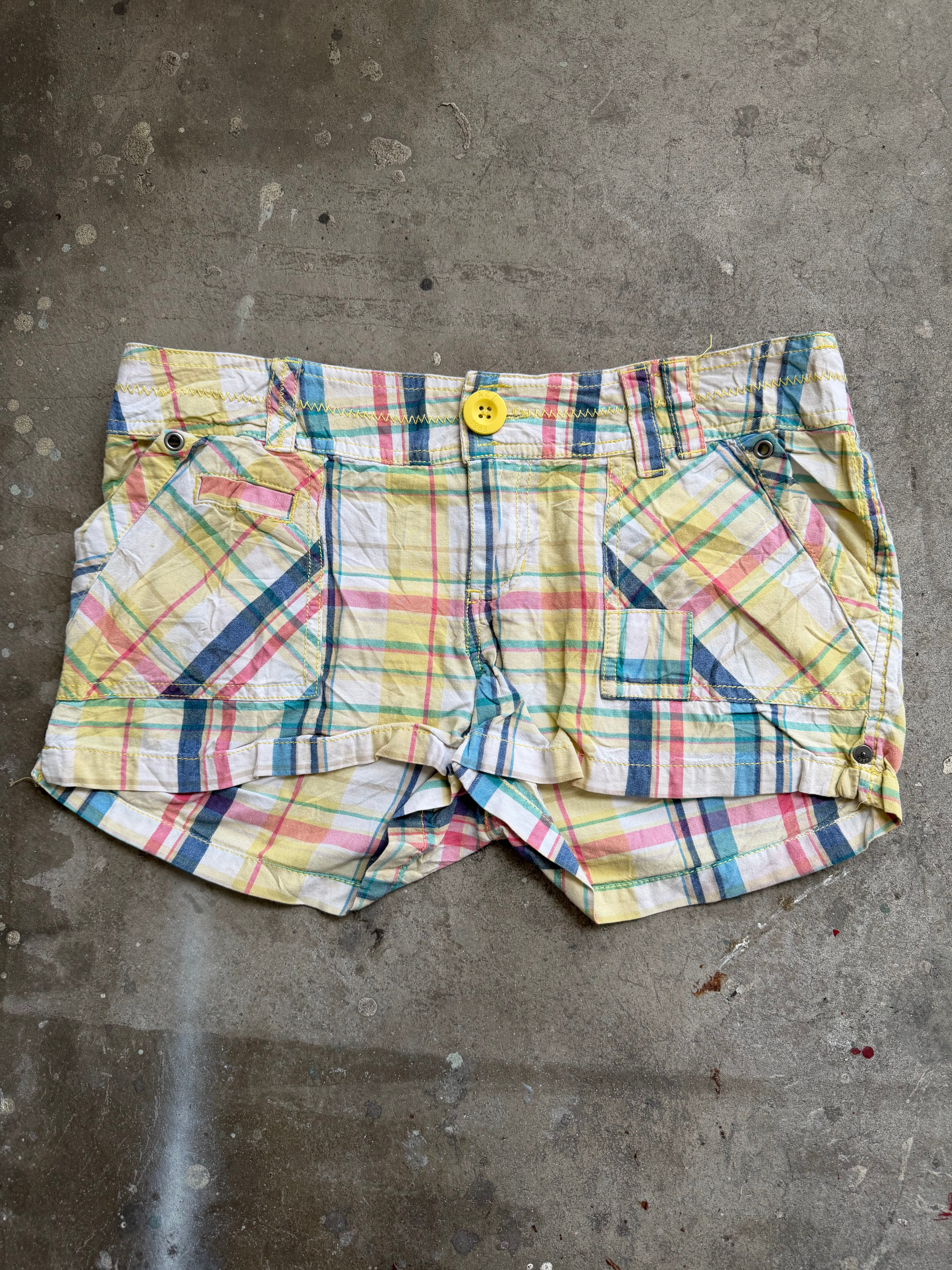 Colourful Plaid Mini Shorts