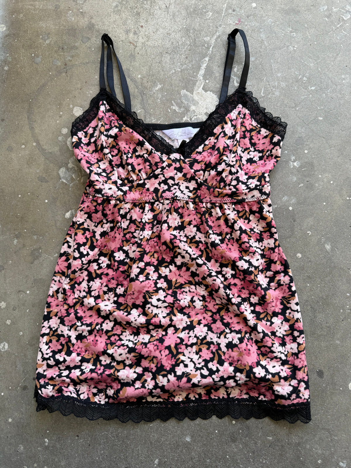 Black & Pink Floral Cami