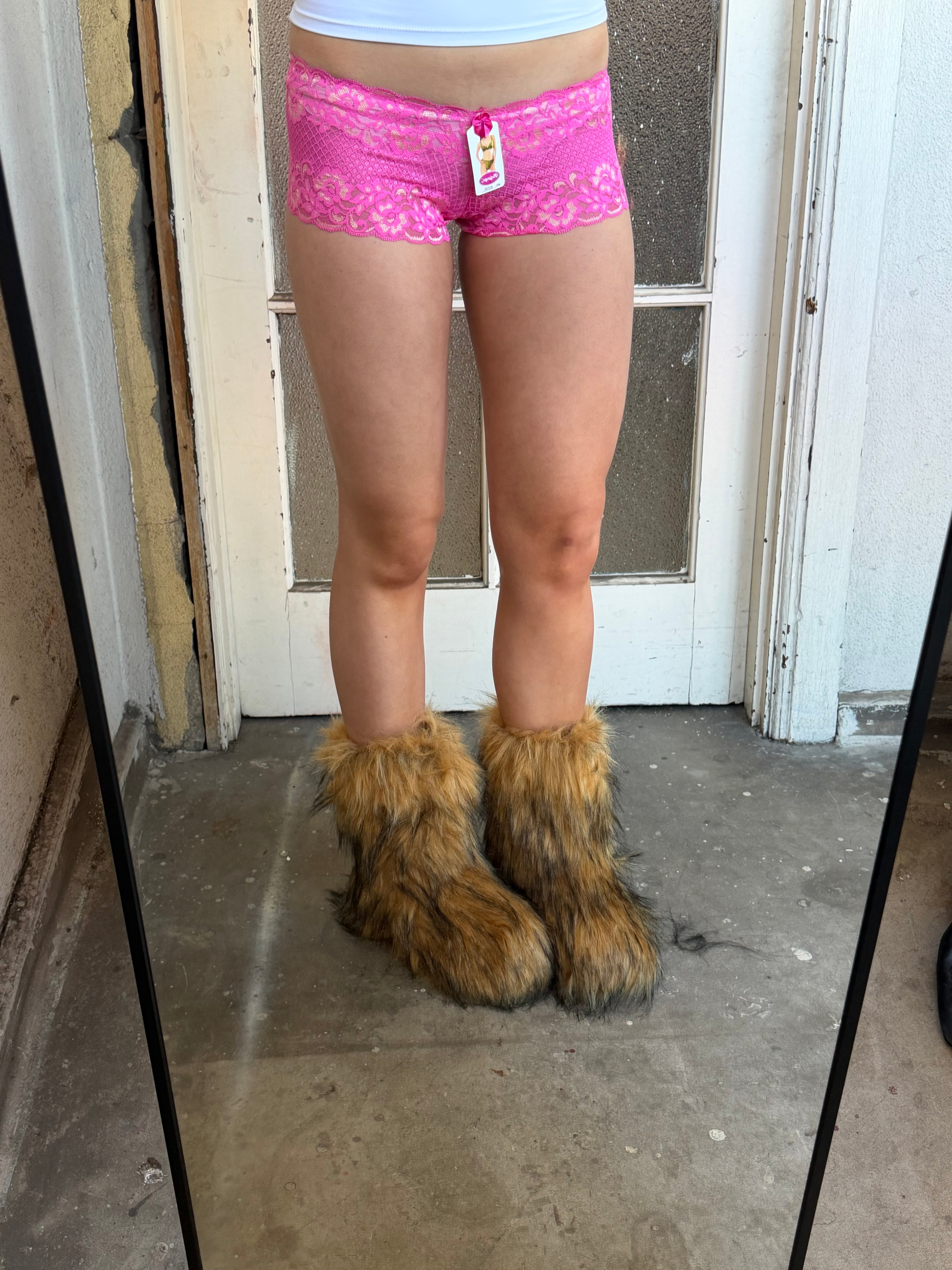 Micro Lace Shorts - Hot Pink