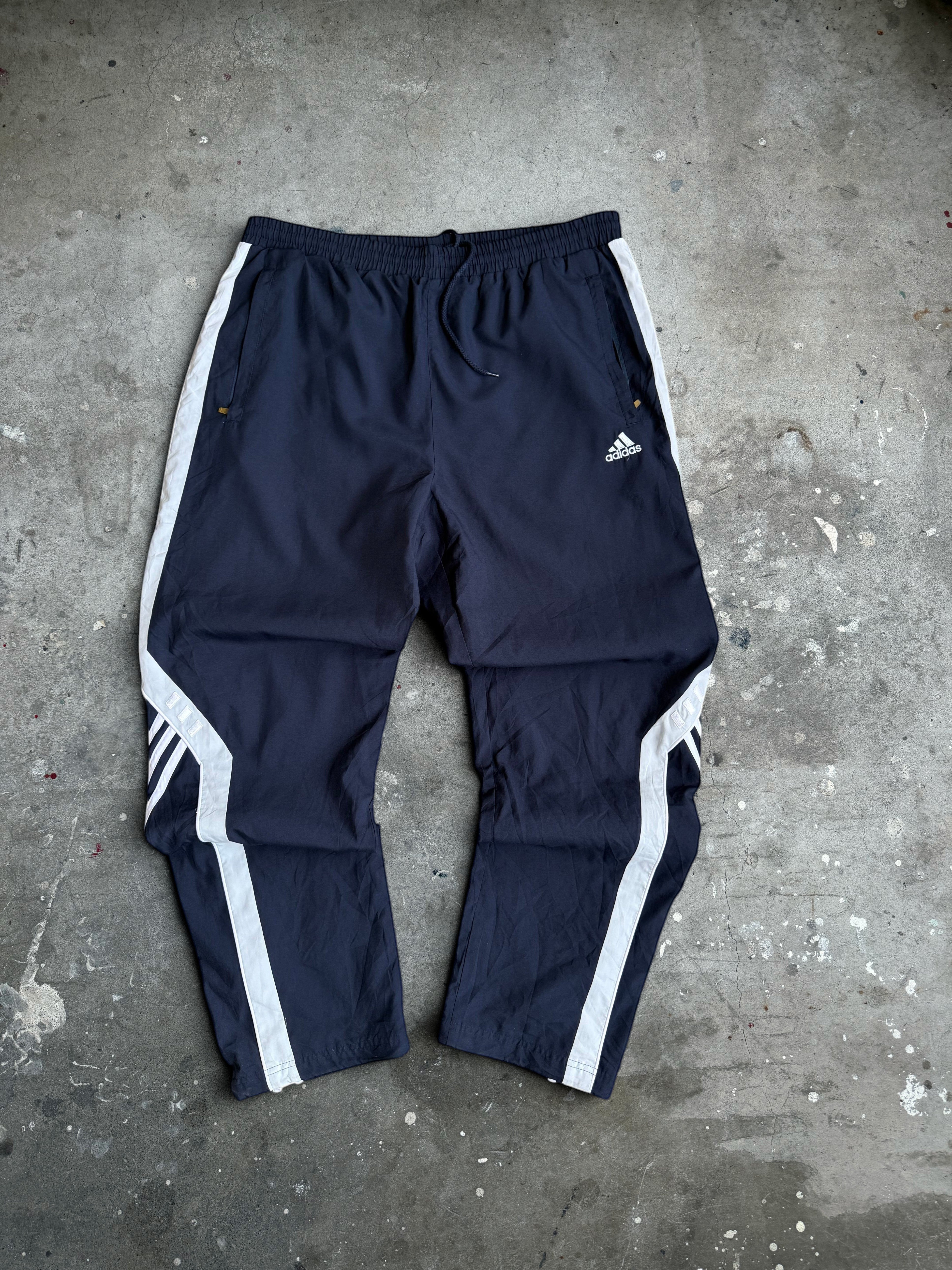 Navy Adidas Trackpants - L