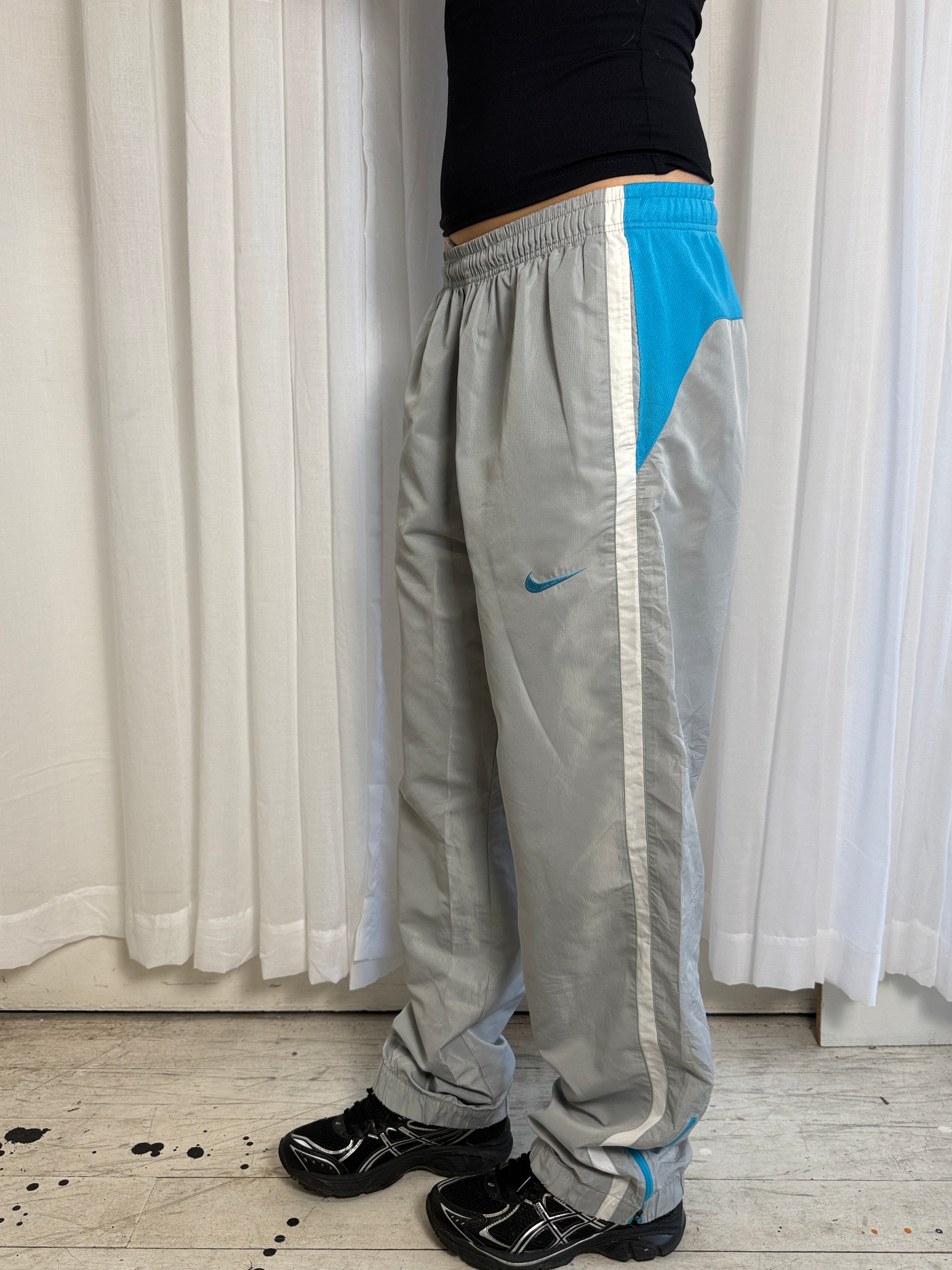 Grey & Blue Nike Trackpants - XL