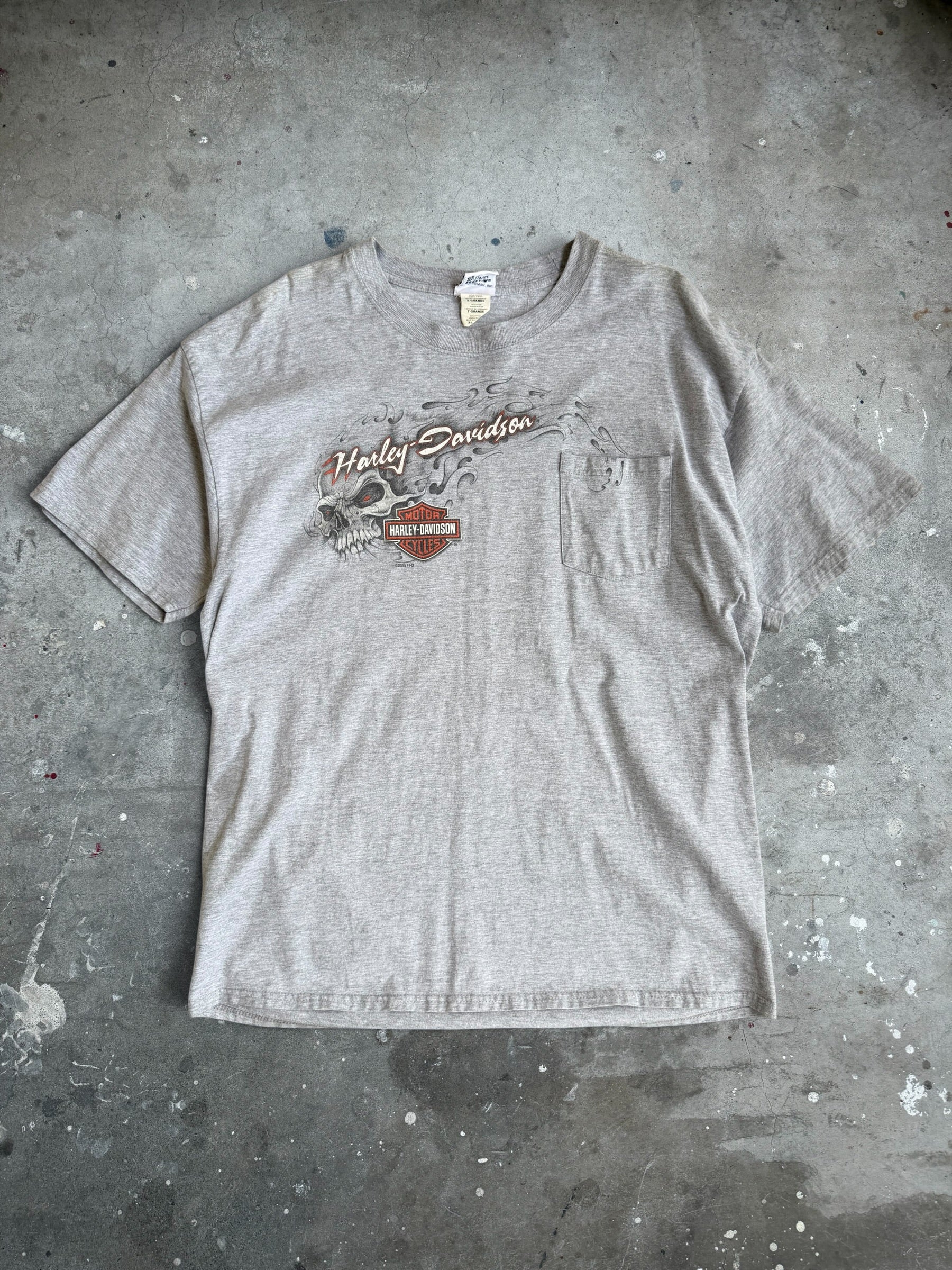 Harley Skull Pocket Tshirt - XL