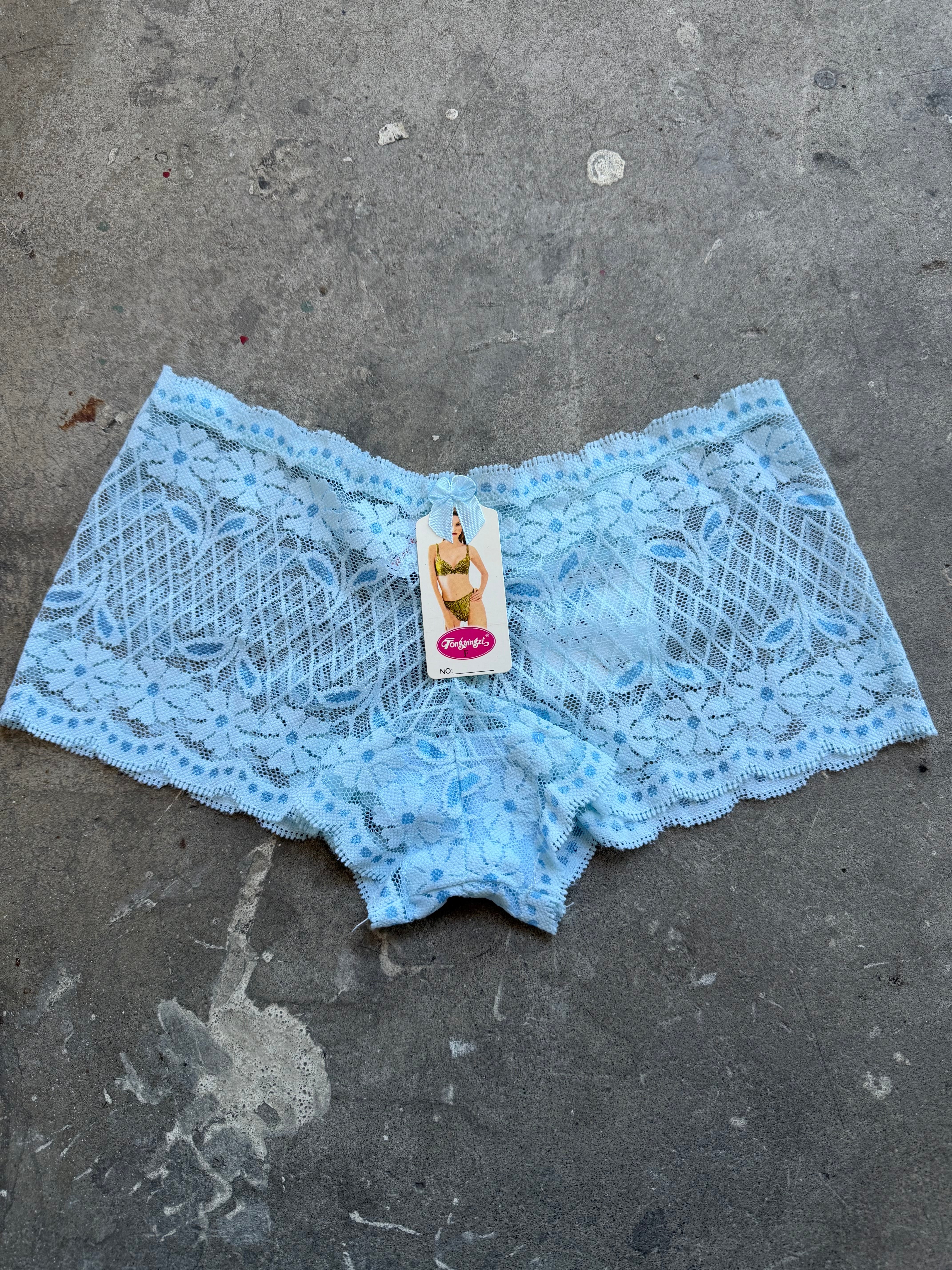 Micro Lace Shorts - Light Blue
