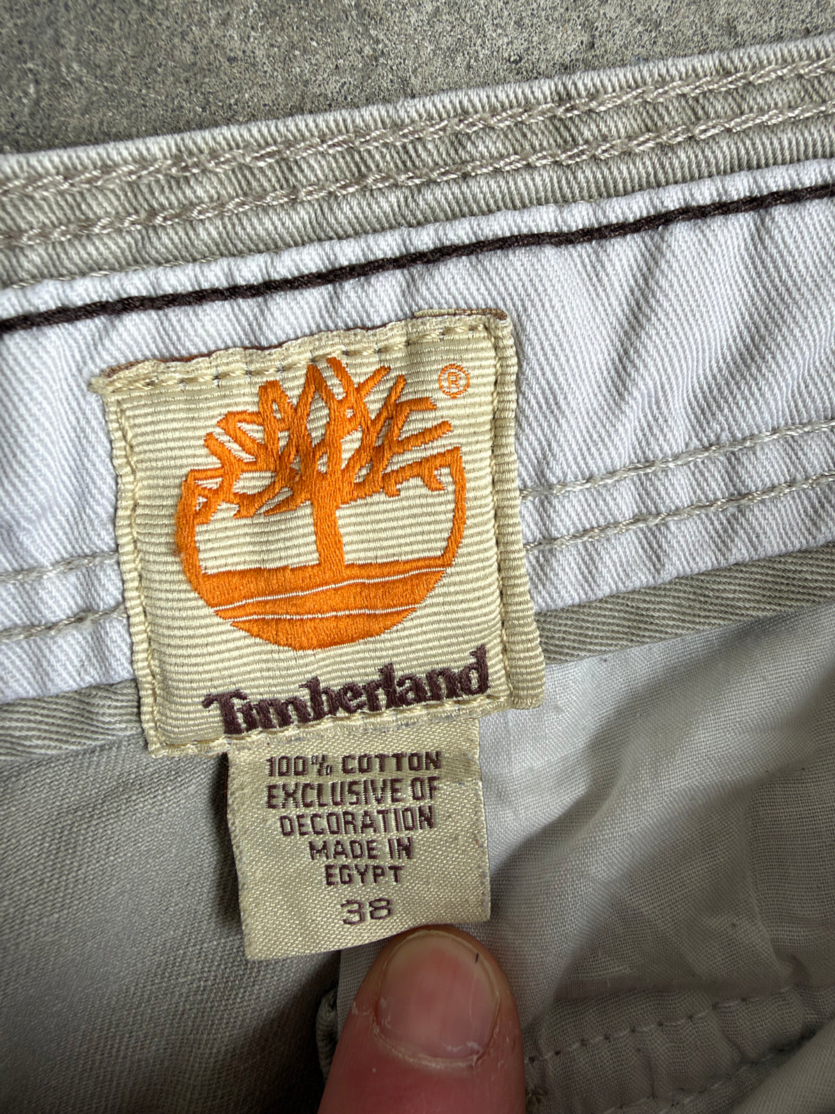 Beige Timberland Cargo Shorts - 38”