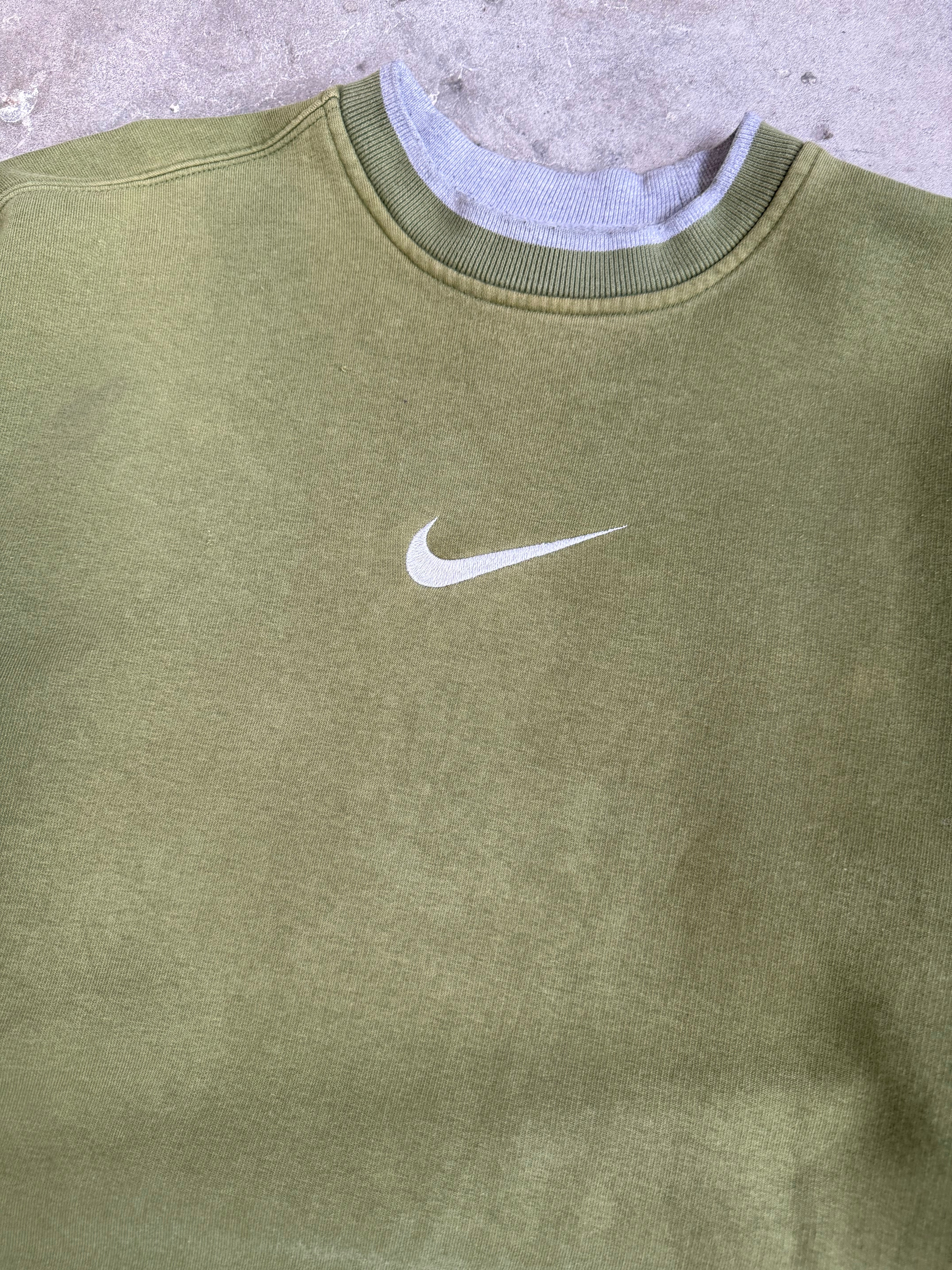 Olive Nike Swoosh Jumper - M