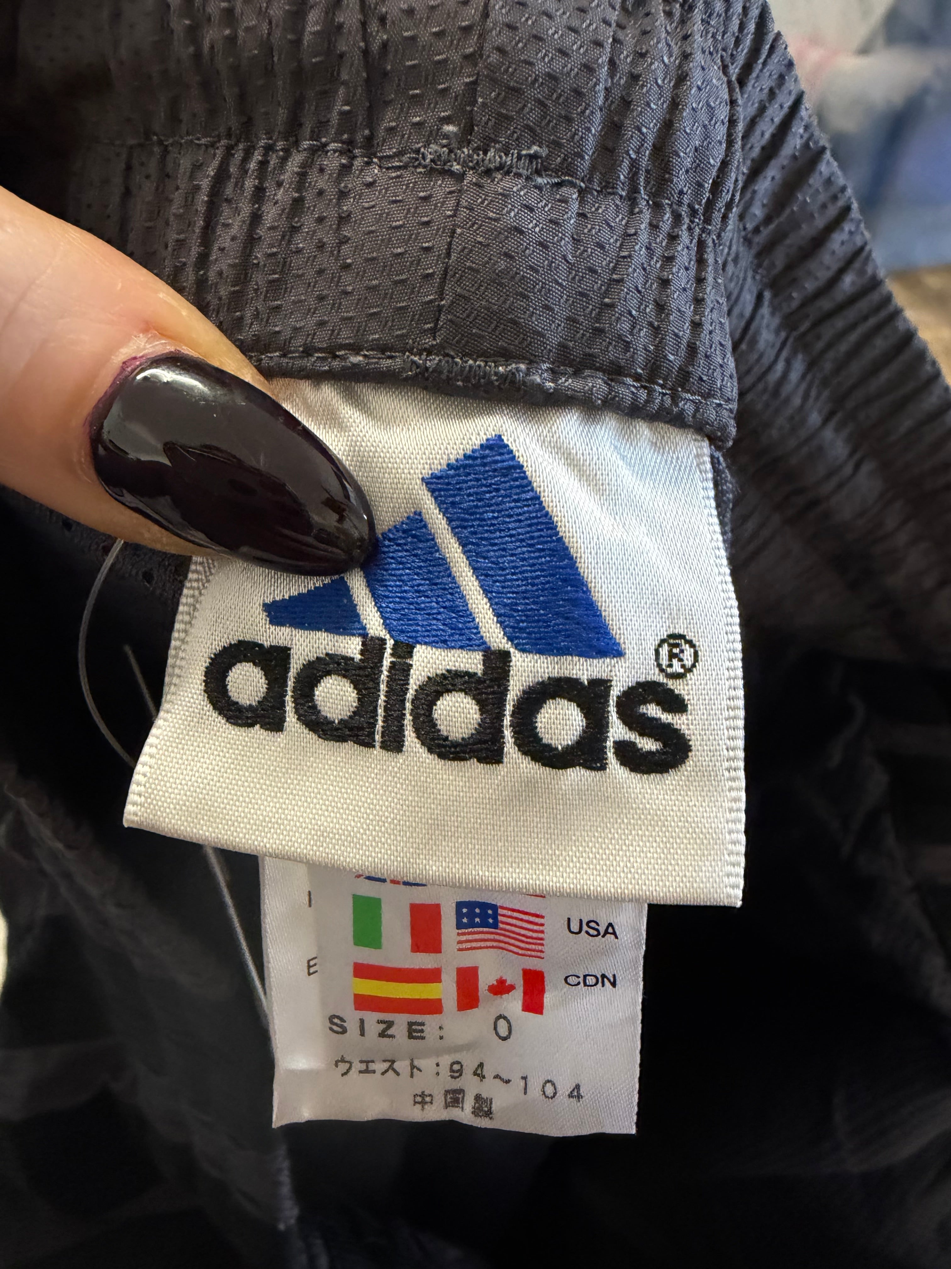 Grey & Black Adidas Trackpants - L