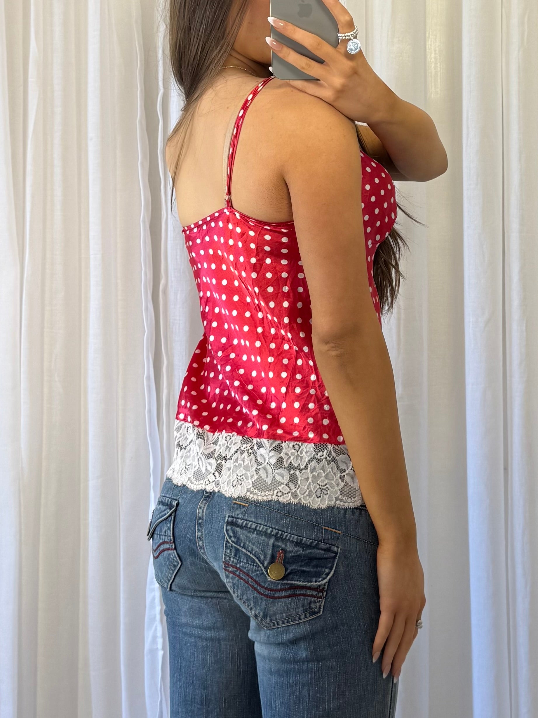 Red & White Polka Dot Cami