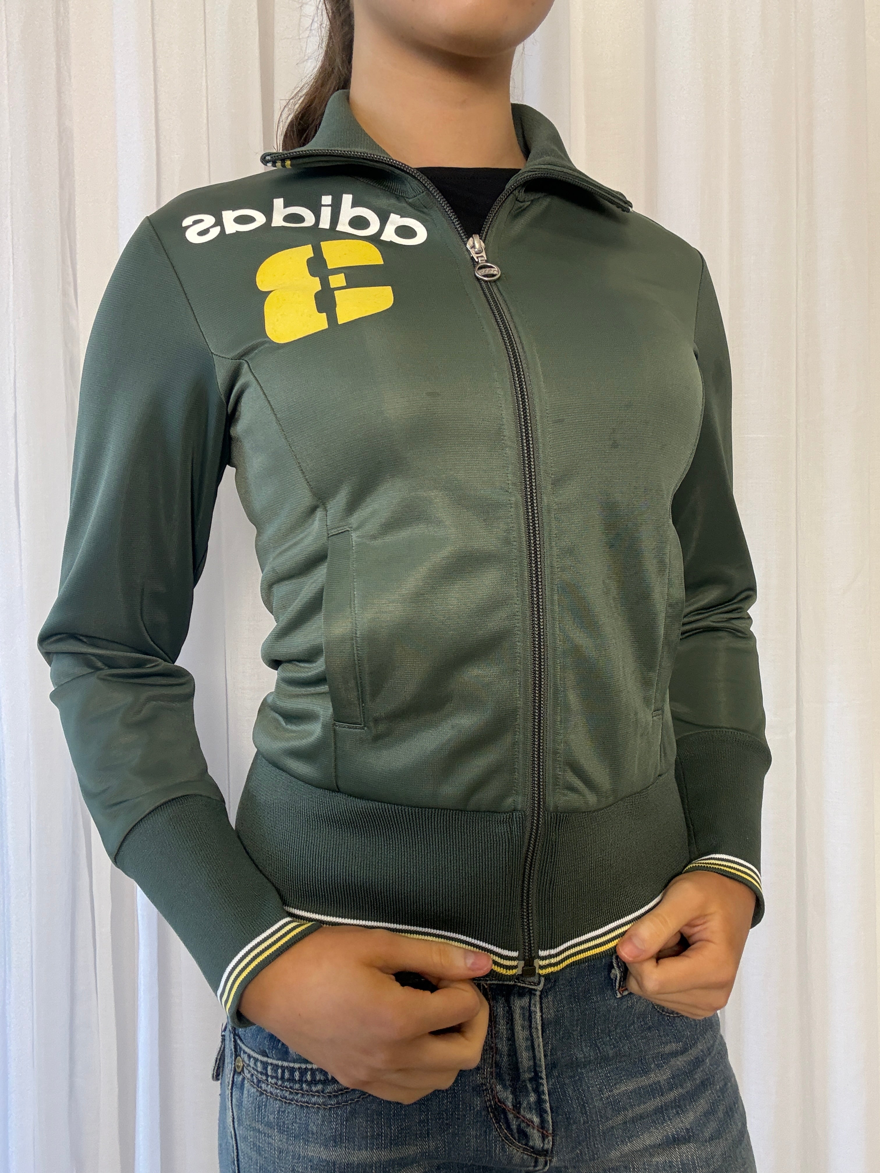 Green Adidas “3” Track Jacket - S