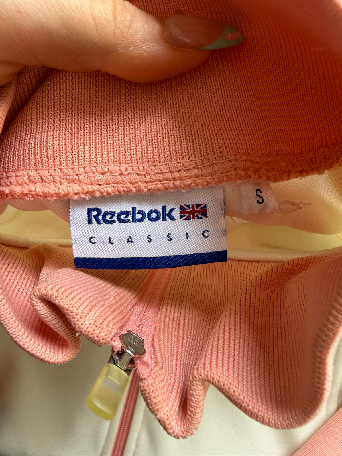 Cream Reebok Spellout Track Jacket
