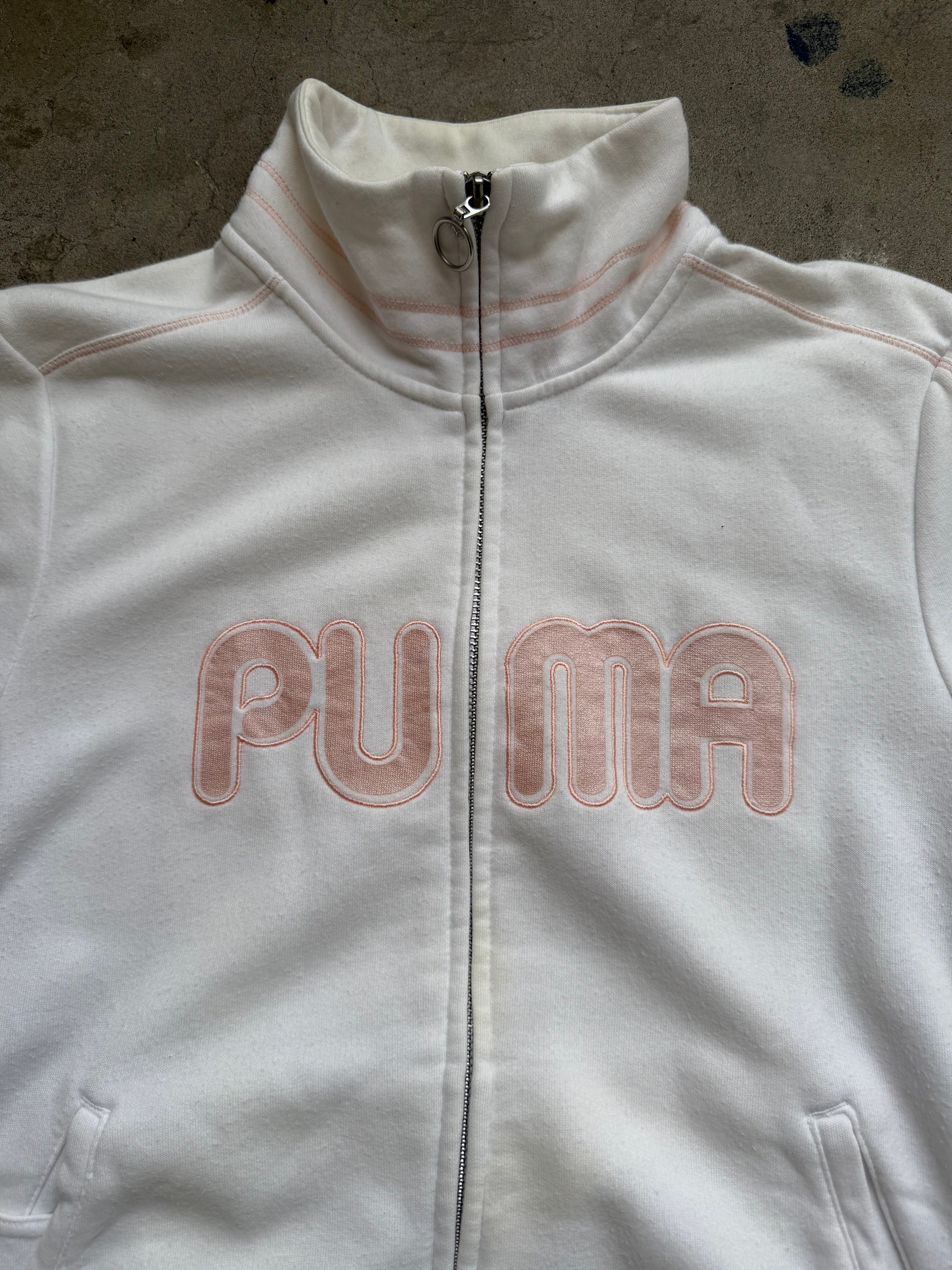 White Puma Zip Up - M