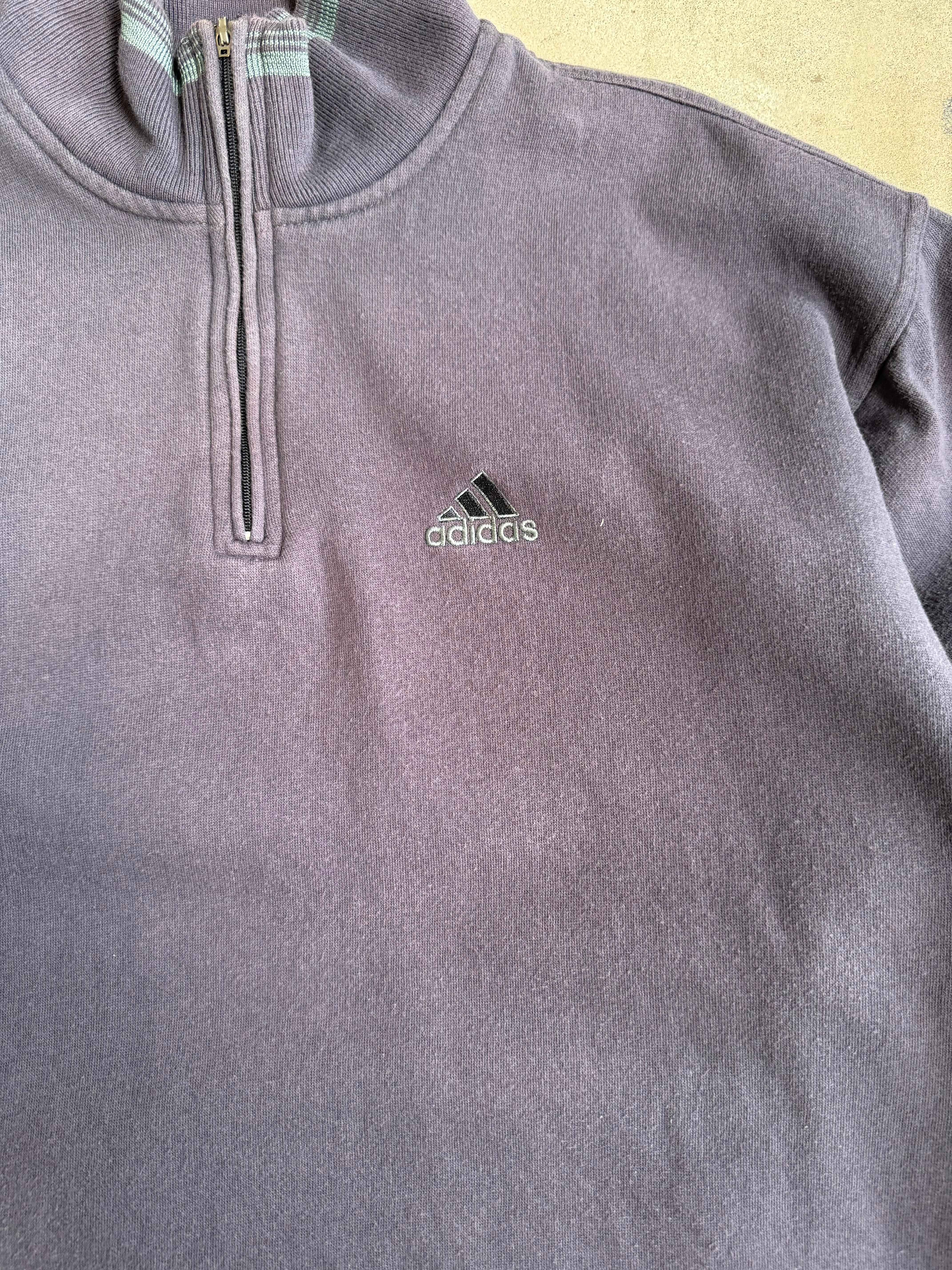 Navy Adidas Quarterzip - L